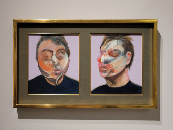 Francis Bacon's "Two Studies for a Self-Portrait" (1970) at Christie's joint exhibition of Francis Bacon and Adrian Genie, held in Boontheshop Cheongdam last year [MOON SOYOUNG]