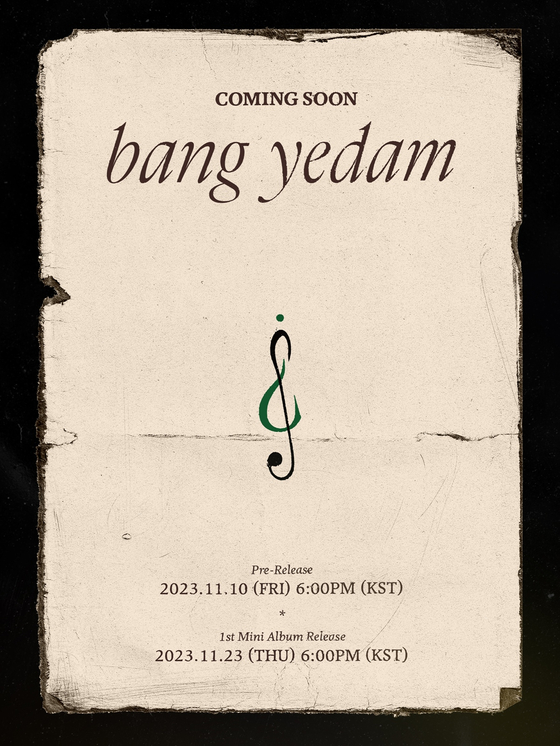 Album release schedule for the new works by Bang Ye-dam, a former member of Treasure [GF ENTERTAINMENT]