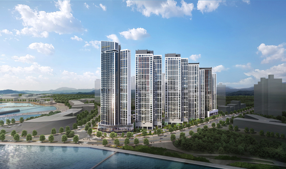 A computer-generated view of Hillstate The Wave City in Siheung, Gyeonggi [HYUNDAI ENGINEERING & CONSTRUCTION]