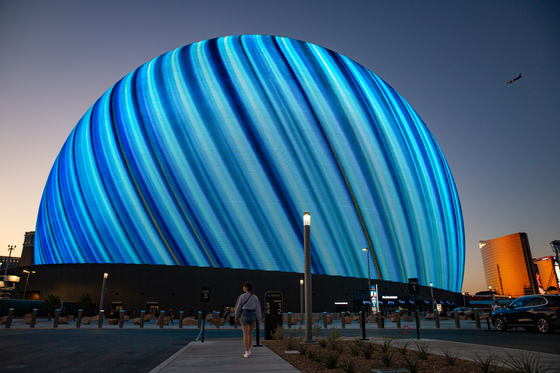 The MSG Sphere arena in Las Vegas is pictured.[CHOI SEUNG-PYO]