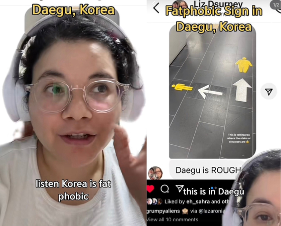 TikToker "Melody of Her Seoul" (@melodyofherseoul) has posted several videos on fatphobic issues in Korea. [SCREEN GRAB]