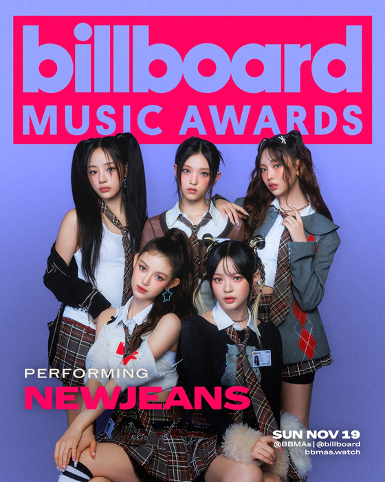 NewJeans will become the first K-pop girl group to perform at the Billboard Music Awards. [ADOR]