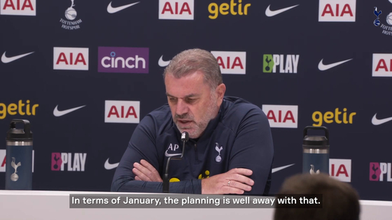 Tottenham Hotspur manager Ange Postecoglou speaks about the oucomes of having injured players. [ONE FOOTBALL] 