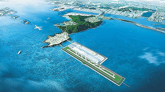 An image of the planned new airport on Gadeok Island in Busan projected to be completed by the end of 2029. [BUSAN METROPOLITAN CITY]