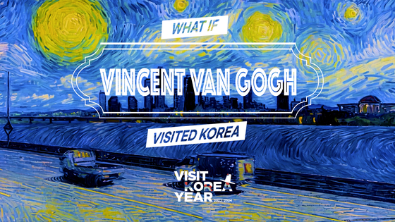 A scene from the AI-generated video clip titled "What if [Vincent Van Gogh] visited Korea" [KOREA TOURISM ORGANIZATION]