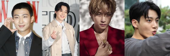 From left, BTS's RM, Jimin, V and Jungkook [NEWS1, CARTIER]