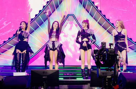 Girl group Blackpink at the Coachella Valley Music and Arts Festival on April 15 [YG ENTERTAINMENT]