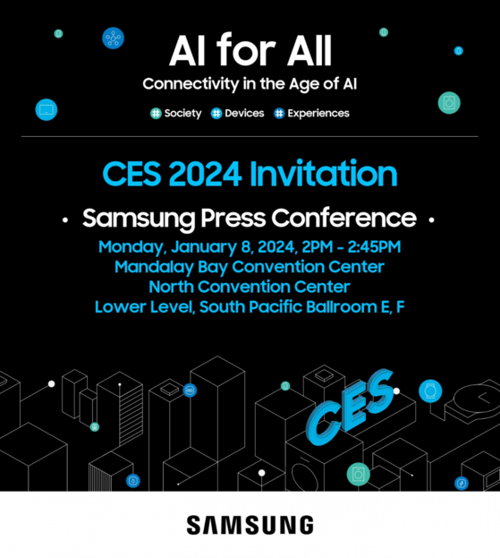 Samsung Electronics' invitation to its CES 2024 press conference [SAMSUNG ELECTRONICS]
