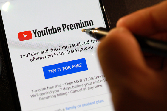 A user signs up for a YouTube Premium account [SHUTTERSTOCK]