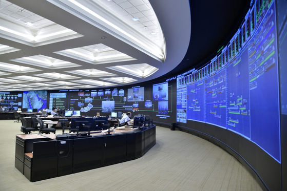 Aramco's control room for Oil Supply, Planning and Scheduling, or Ospas system, in Dhahran, Saudi Arabia [SAUDI ARAMCO]