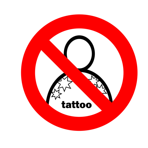 No Tattoo Zone [SHUTTERSTOCK]