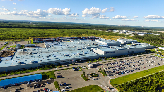 Hyundai Motor's manufacturing plant in St. Petersburg, Russia. [JOONGANG PHOTO]