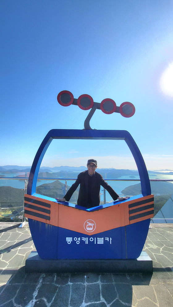 Xavier poses for a photo during his visit to Tongyeong, South Gyeongsang. [ANIMESH VATS]