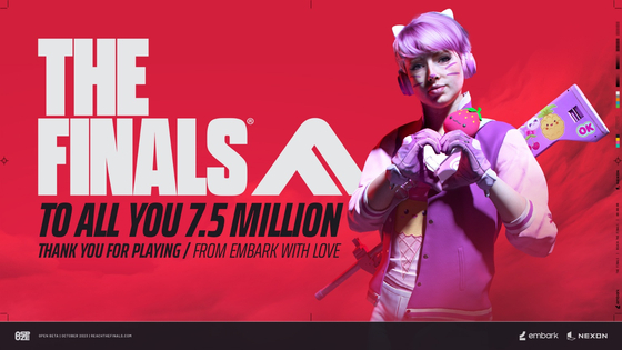 During the demo release from Oct. 26 to Nov. 6, Nexon's “The Finals” attracted 7.5 million users across three consoles. [NEXON]