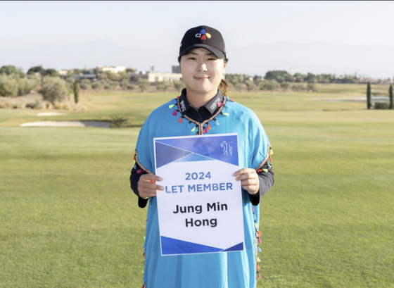 Hong Jung-min poses for a photo at the Ladies European Tour Qualifying School held in Morocco on Dec. 20. [LET]