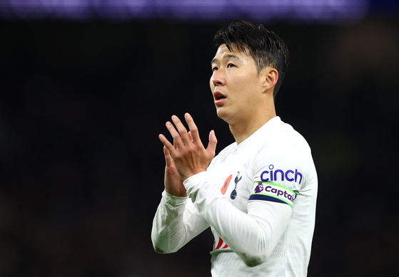 Tottenham Hotspur's Son Heung-min is pictured after a match against Chelsea at Tottenham Hotspur Stadium in London on Nov. 6. [REUTERS/YONHAP]