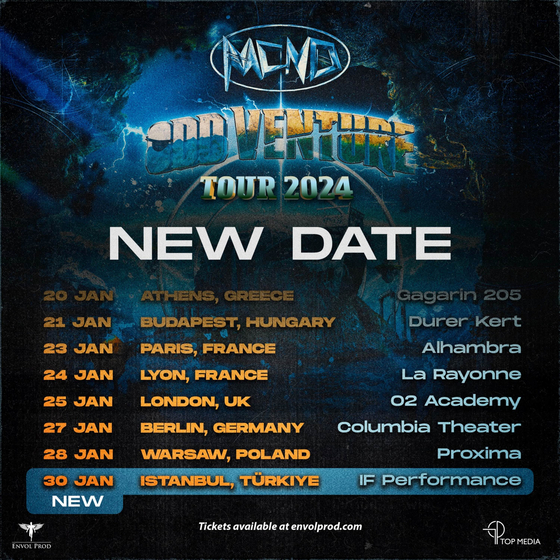 Tour poster of the European leg of boy band MCND's world tour [TOP MEDIA]