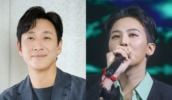 Left, actor Lee Sun-kyun and right, singer G-Dragon, whose real name is Kwon Ji-yong [YONHAP]