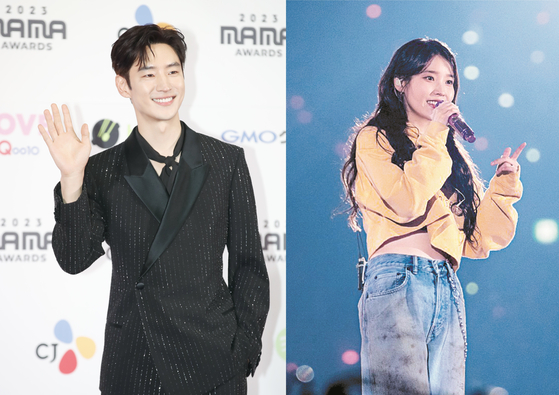 Actor Lee Je-hoon, left, and Singer-songwriter IU [NEWS1, EDAM ENTERTAINMENT]