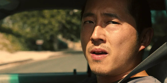 Steven Yeun plays Danny Cho, a disgruntled Korean American contractor in the Netflix original series ″Beef″ [NETFLIX]