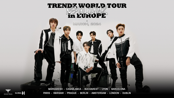 The poster for the European leg of boy band Trendz's first world tour [GLOBAL H MEDIA] 