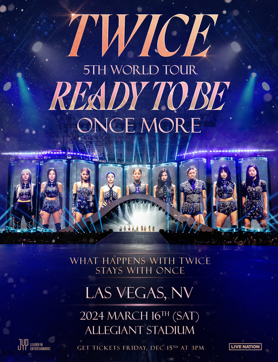 Poster for the fifth world tour of girl group Twice [JYP ENTERTAINMENT]