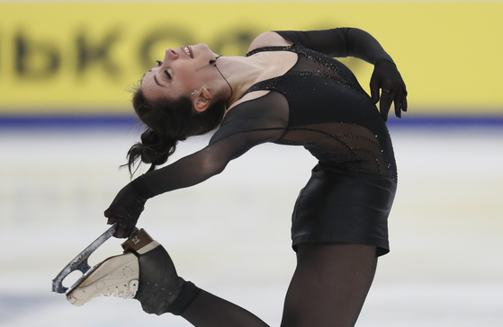 Elizaveta Tuktamysheva of Russia in action during her short programs at the Channel One Figure Skating Cup 2023 in Moscow, Russia on Jan. 21, 2023. [EPA/YONHAP] 