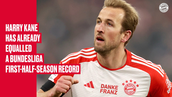 Bayern Munich's Harry Kane equals Robert Lewandowski’s record. [ONE FOOTBALL] 