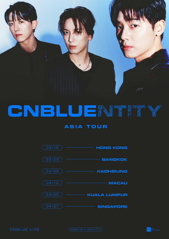 Rock band CNBLUE will continue its “CNBLUENTITY” concert across Asia starting in March. [FNC ENTERTAINMENT]