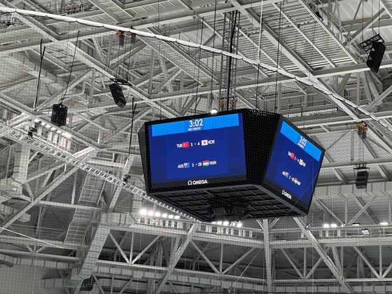 Korea beat Turkey 4-1 in women's 3x3 ice hockey at the Gangwon 2024 Youth Olympics in Gangwon on Monday.  [JIM BULLEY]