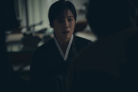 Actor Kim Hyun-joo plays Seo-ha in the Netflix original series ″The Bequeathed,″ a woman who inherits a burial ground from a long-lost uncle and gets embroiled in mysterious events [NETFLIX]