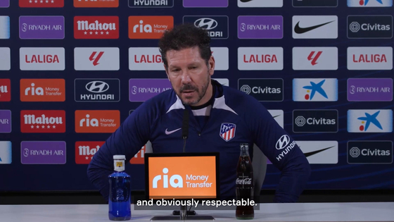 Atletico Madrid manager Diego Simeone speaks about Liverpool manager Jurgen Klopp's decision to leave the club. [ONE FOOTBALL] 