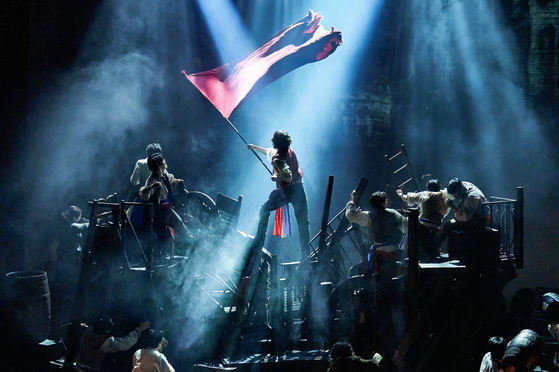 A scene from the ongoing production of "Les Misérables" at Blue Square in Yongsan District, central Seoul [LES MISERABLES KOREA]