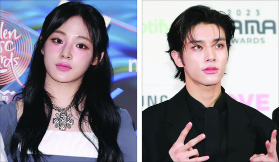 Minji of girl group NewJeans, left, and Jake of boy band Enhypen [NEWS1]