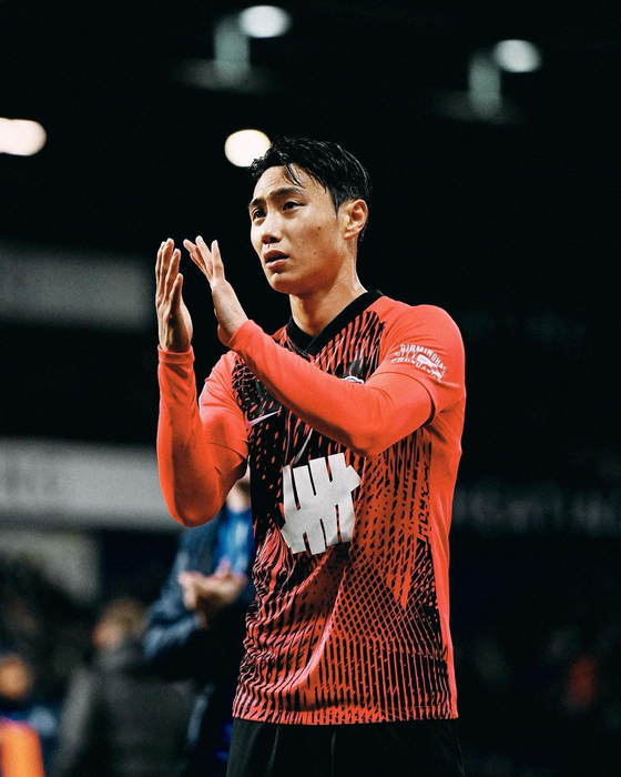 Birmingham City’s Paik Seung-ho reacts after a 1-0 loss to West Bromwich in the Championship at The Hawthorns in England. [BIRMINGHAM CITY] 