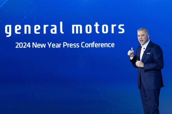 GM Korea CEO Hector Villarreal speaks about the company's business strategies during a press conference Friday in southern Seoul. [GM KOREA]