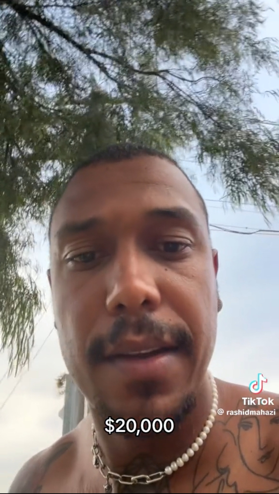 Former Incheon United player Rashid Mahazi speaks in a video shared on his own Tiktok account on Jan. 6. [SCREEN CAPTURE] 