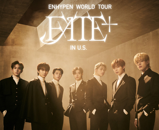 Boy band Enhypen will hold five encore concerts, titled ″Fate Plus,″ in the United States through April and May of this year. [BELIFT LAB]