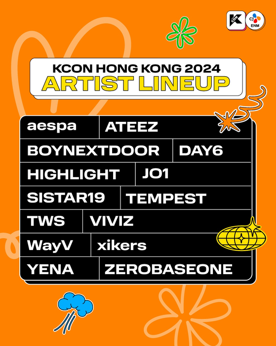 Artist lineup for KCON Hong Kong 2024 [CJ ENM]
