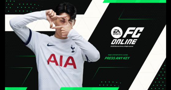 Nexon's sports game FC Online"posted record-breaking revenue for 2023, Nexon said on Thursday. Pictured above is a poster for FC Online featuring Son Heung-min. [NEXON]