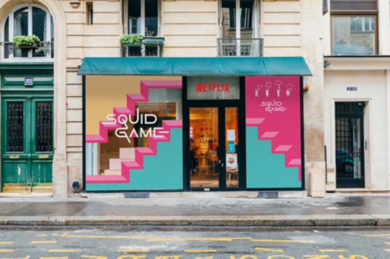 A ″Squid Game″ (2021) pop-up store held in October 2021 in Paris, France [NETFLIX]