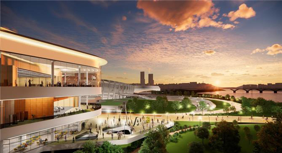 A rendered image of a convention and exhibition center at Jamsil Sports MICE Complex in southern Seoul [SEOUL METROPOLITAN GOVERNMENT]