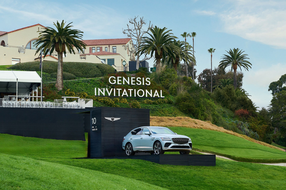 A Genesis GV80 Coupe is displayed at the Riviera Country Club for the 2024 Genesis Invitational [HYUNDAI MOTOR] 