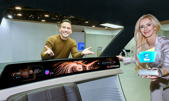 LG Display unveiled the 57-inch LCD panel for automotive at the CES 2024 in Las Vagas in January. [LG DISPLAY]