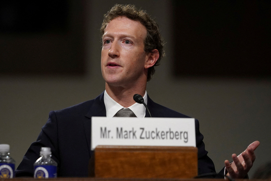 Meta's CEO Mark Zuckerberg testifies during the Senate Judiciary Committee hearing on online child sexual exploitation at the U.S. Capitol, in Washington, U.S., January 31, 2024. [REUTERS]