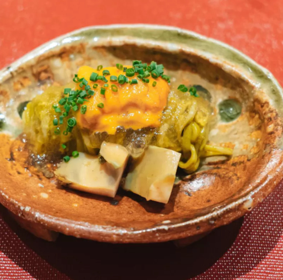 A dish from Seoul's Japanese restaurant Mitou, which moved up to Michelin Guide's two-star category during Thursday's 2024 list unveiling at Signiel Busan [SCREEN CAPTURE/ MICHELIN GUIDE] 