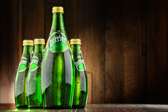 Perrier is a French brand of natural bottled mineral water. [SHUTTERSTOCK]