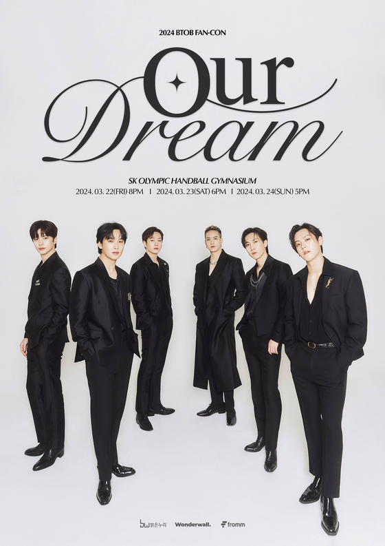 BTOB will hold “Our Dream” fan concerts on March 22, 23 and 24 in Seoul. [BTOB COMPANY]