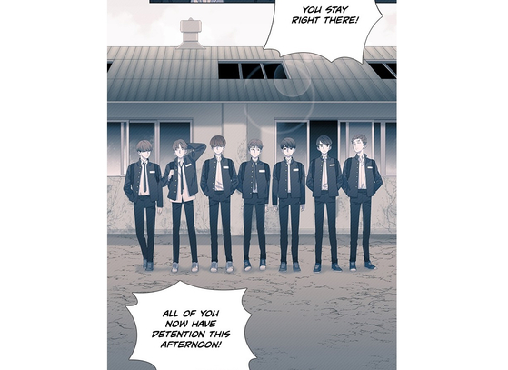A captured image from the 2018 Naver Webtoon "Save Me," based on the BTS Universe story [SCREEN CAPTURE]