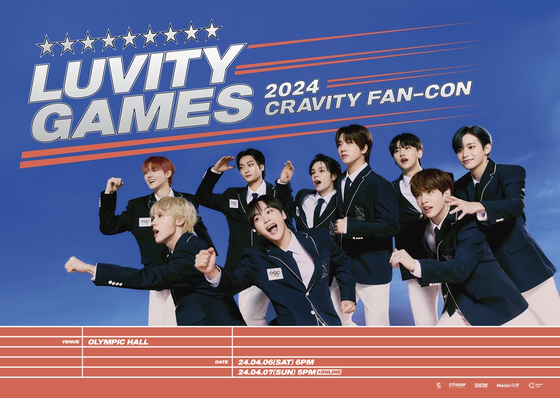 Poster image for boy band Cravity's upcoming fan concert ″Luvity Games″ [STARSHIP ENTERTAINMENT]